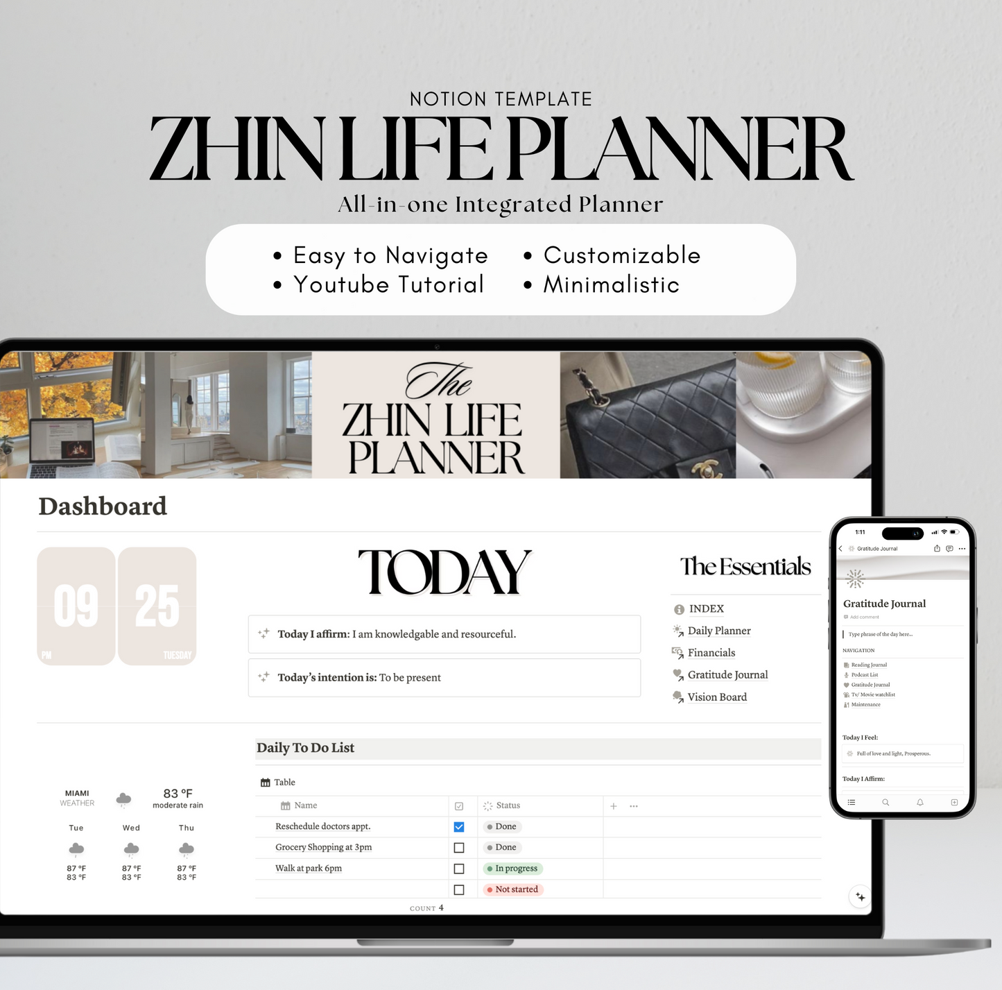 Zhin Life Planner for Notion | 2024
